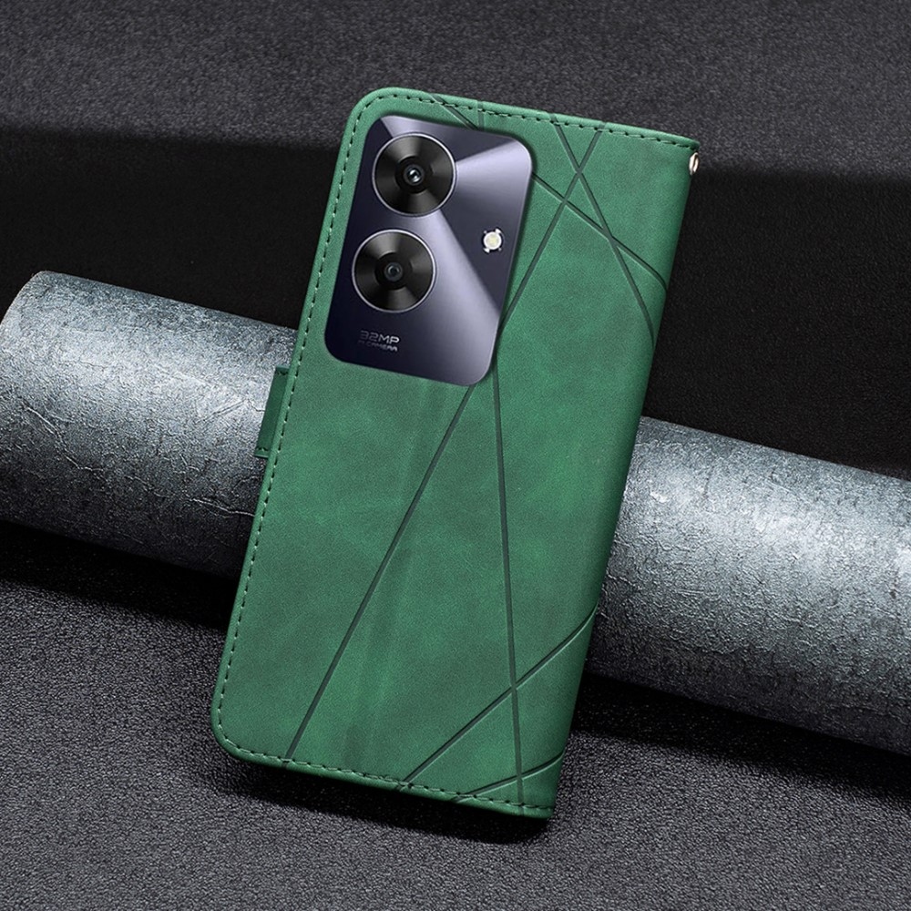 BNF Triangle knížkové pouzdro na Realme Note 60 - zelené