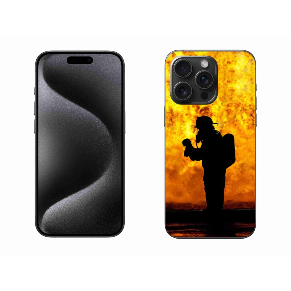 Gelový kryt mmCase na iPhone 15 Pro Max - hasič