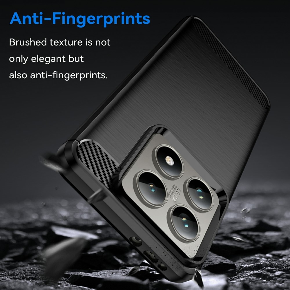 Carbon odolný gelový obal na Xiaomi 14T/14T Pro - černý