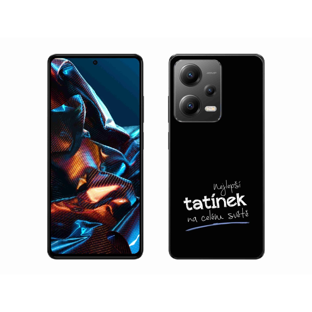 Gelový kryt mmCase na Xiaomi Redmi Note 12 Pro 5G - nejlepší tatínek 4 černé pozadí