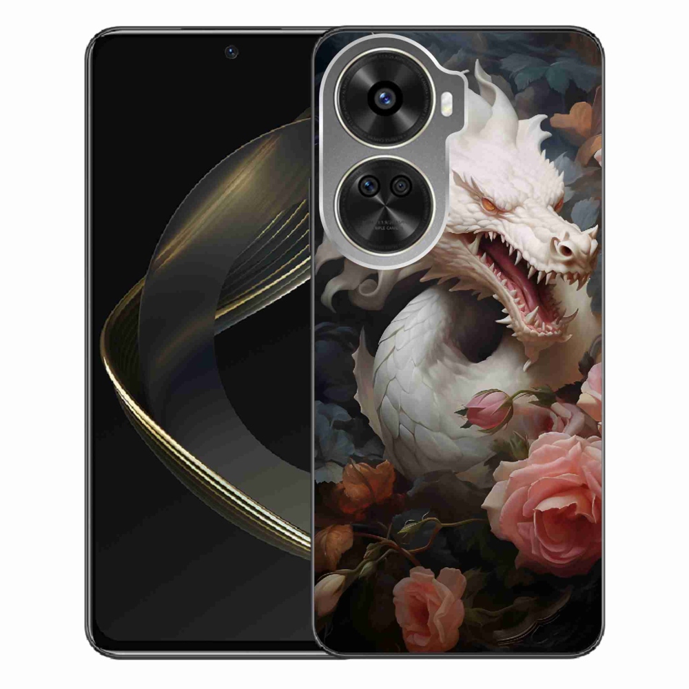 Gelový kryt mmCase na Huawei Nova 12 SE - bílý drak