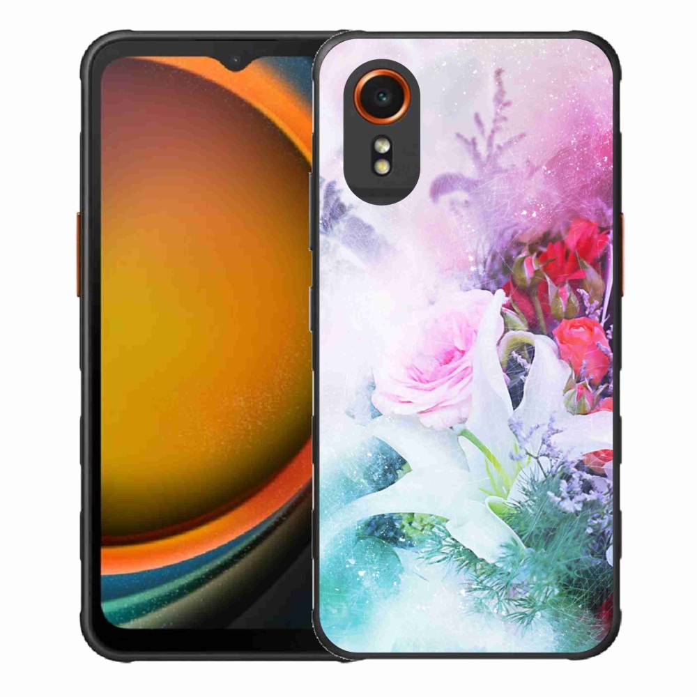 Gelový kryt mmCase na Samsung Galaxy Xcover 7 - květiny 4
