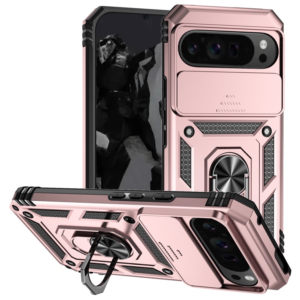 Ring odolný kryt na Google Pixel 10 Pro XL/Pixel 9 Pro XL - růžovozlatý