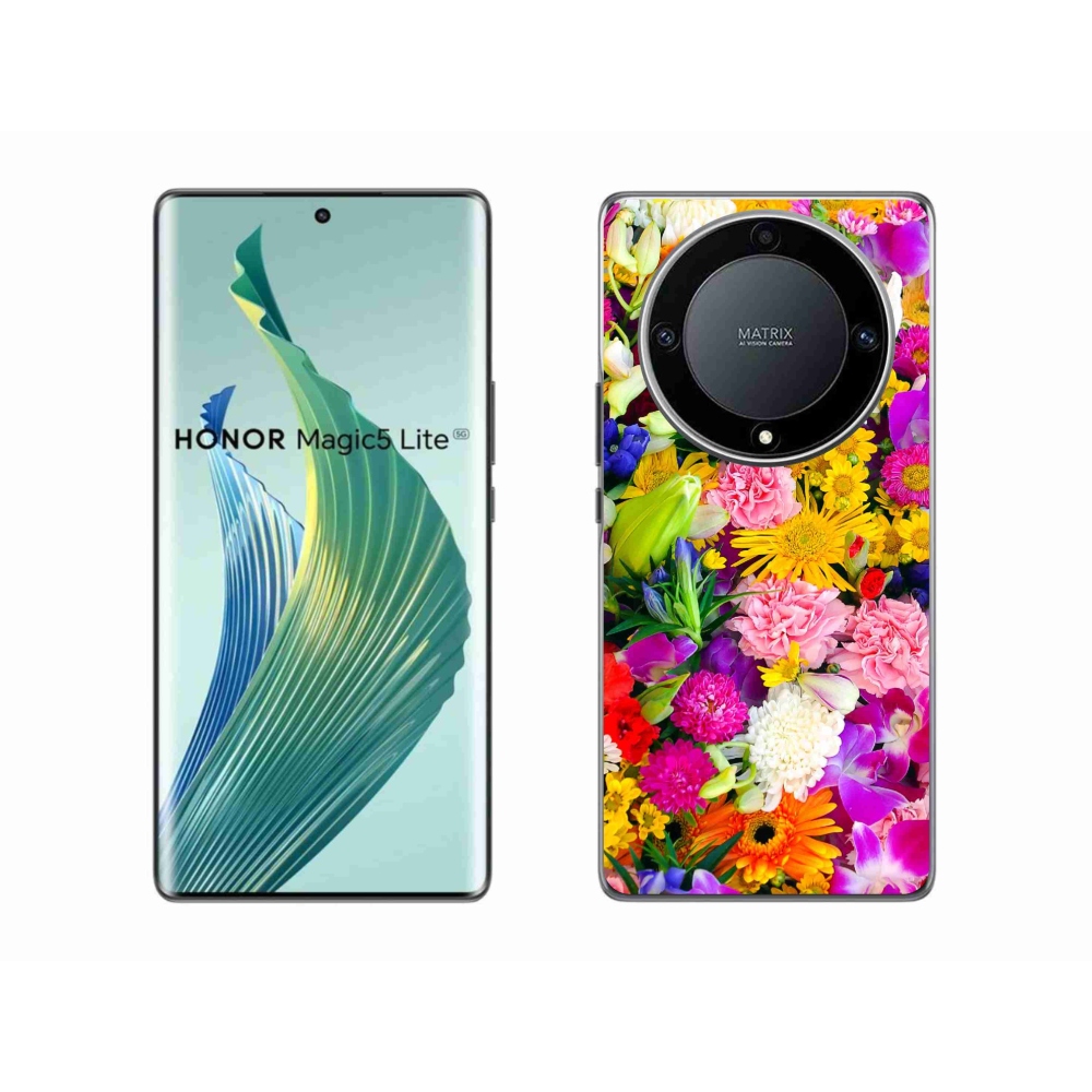 Gelový kryt mmCase na Honor Magic 5 Lite 5G - květiny 12