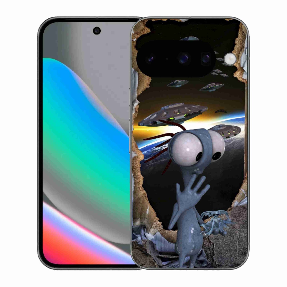 Gelový kryt mmCase na Google Pixel 10 - mimozemšťan