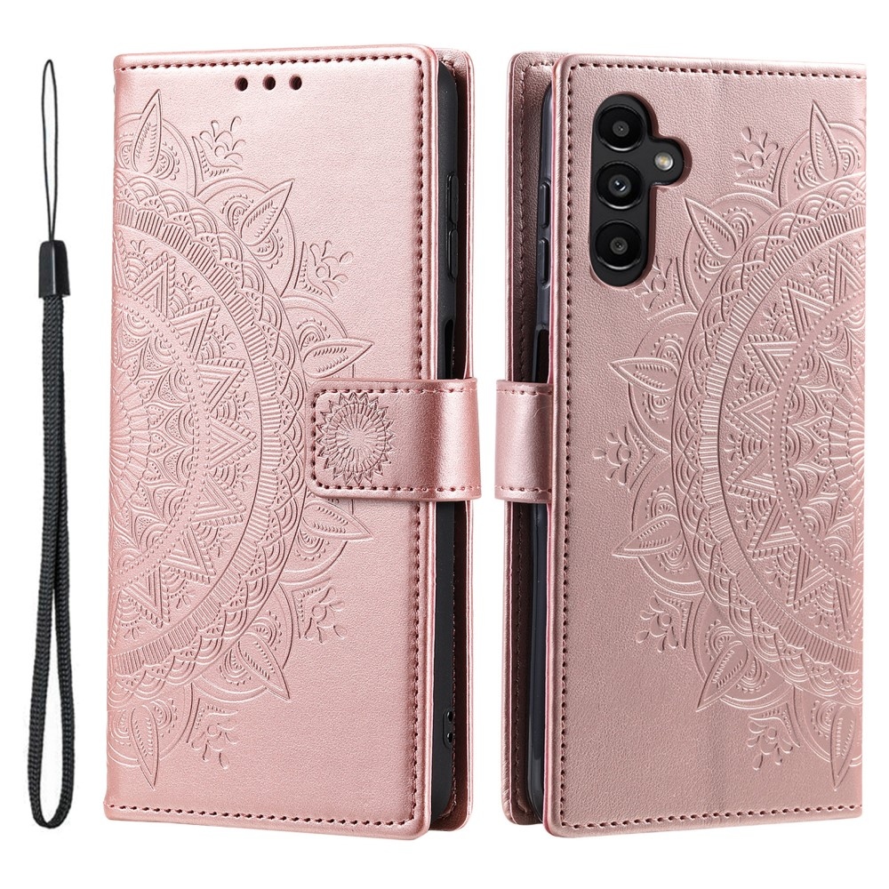 Mandala knížkové pouzdro na Samsung Galaxy A26 5G - růžovozlaté