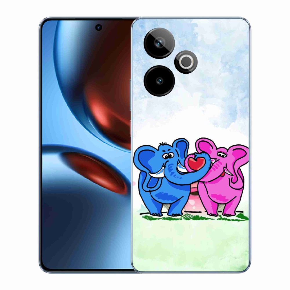 Gelový kryt mmCase na Realme GT 7 5G/GT 7T 5G - zamilovaní sloni