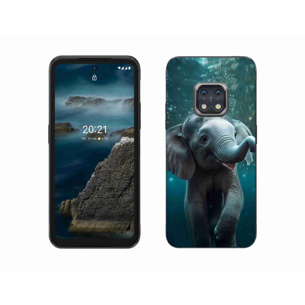 Gelový kryt mmCase na Nokia XR20 - slůně pod vodou