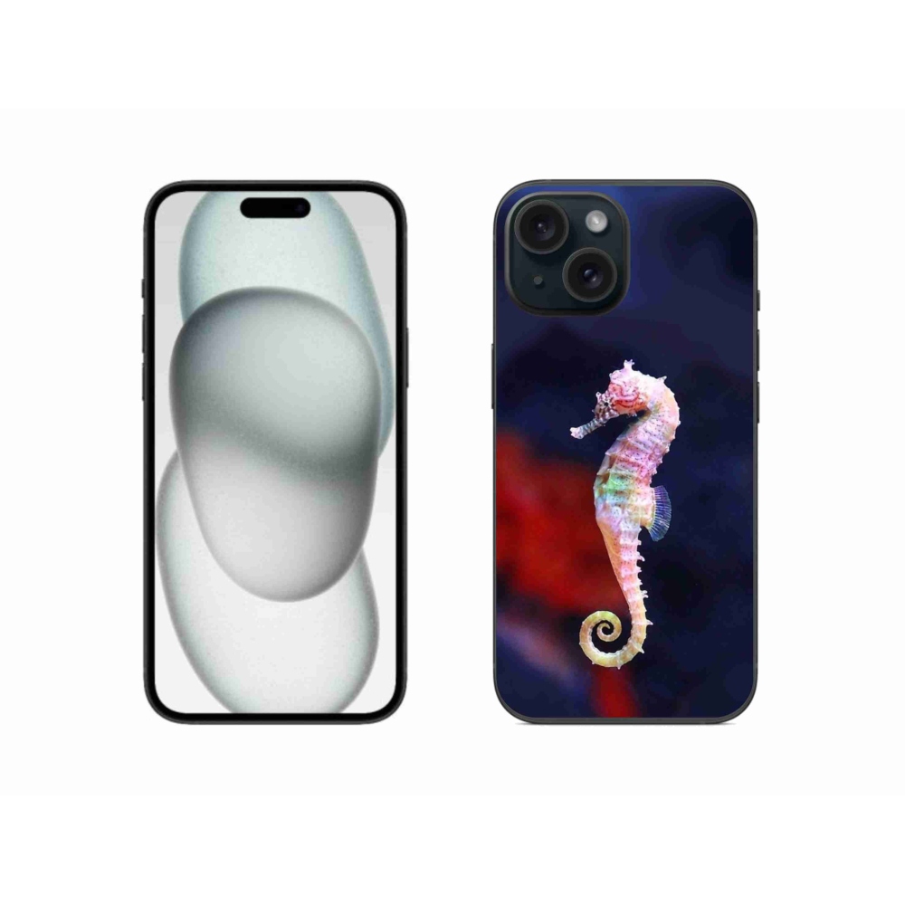 Gelový kryt mmCase na iPhone 15 - mořský koník