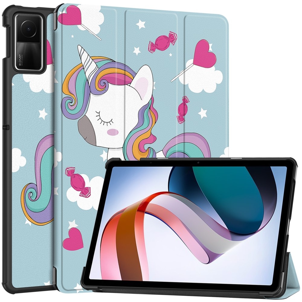 Print chytré zavírací pouzdro na Xiaomi Redmi Pad SE - jednorožec