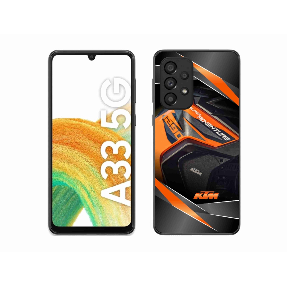 Gelový kryt mmCase na Samsung Galaxy A33 5G - motorka ktm