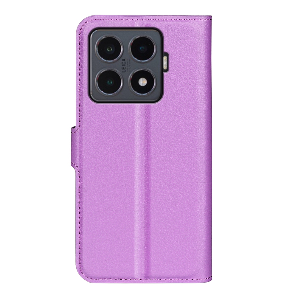 Litchi knížkové pouzdro na Xiaomi 15T Pro - fialové