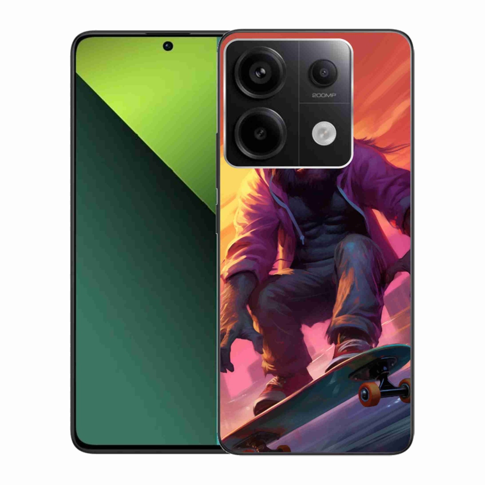 Gelový kryt mmCase na Xiaomi Redmi Note 13 Pro 5G/Poco X6 5G - gorila na skateboardu