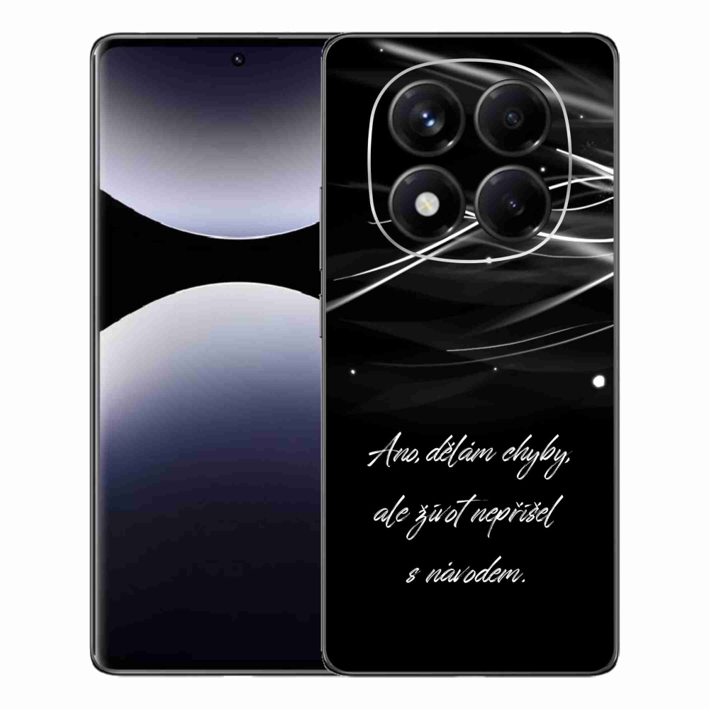 Gelový kryt mmCase na Xiaomi Redmi Note 14 Pro - citát černé pozadí
