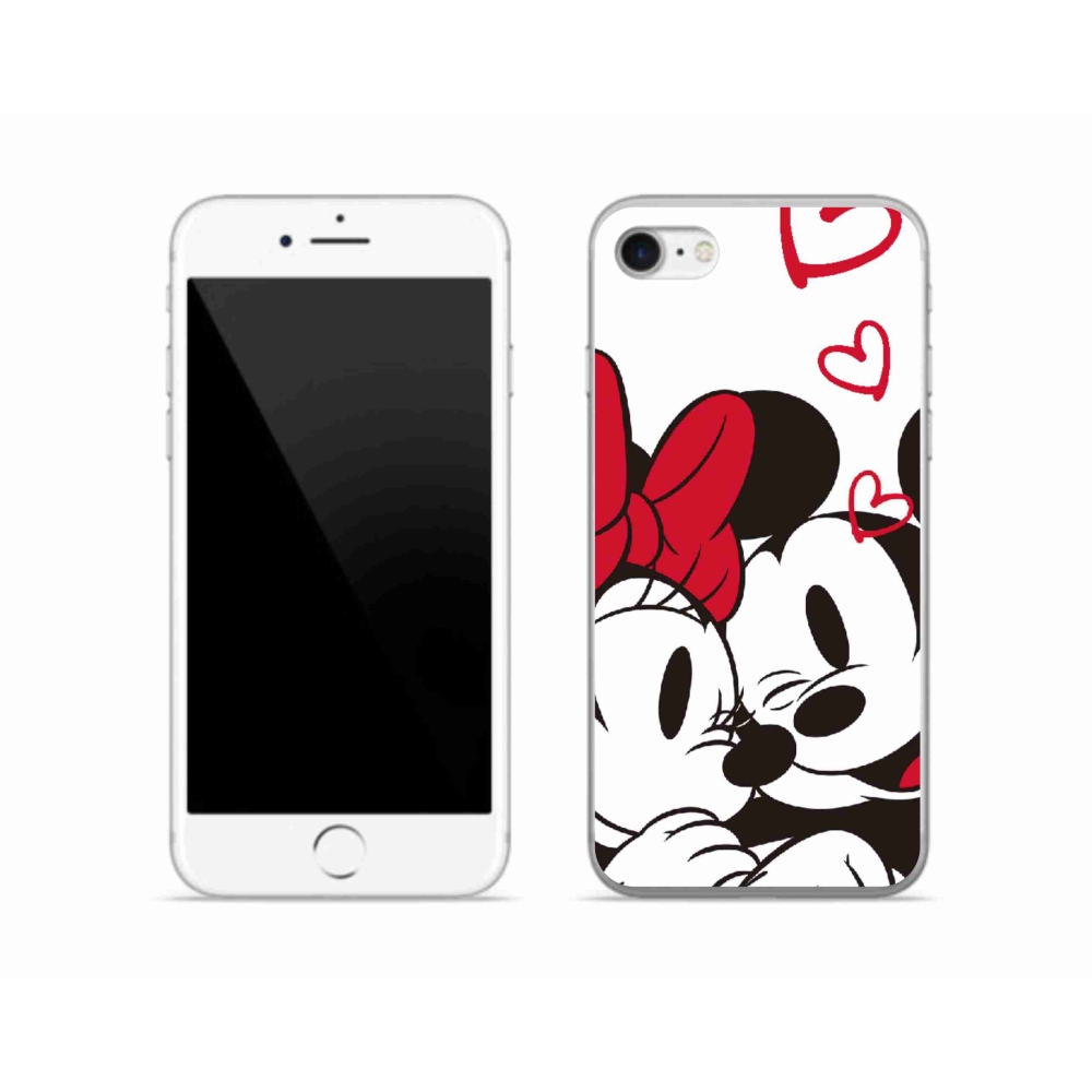 Gelový kryt mmCase na iPhone SE (2022) - minnie a mickey