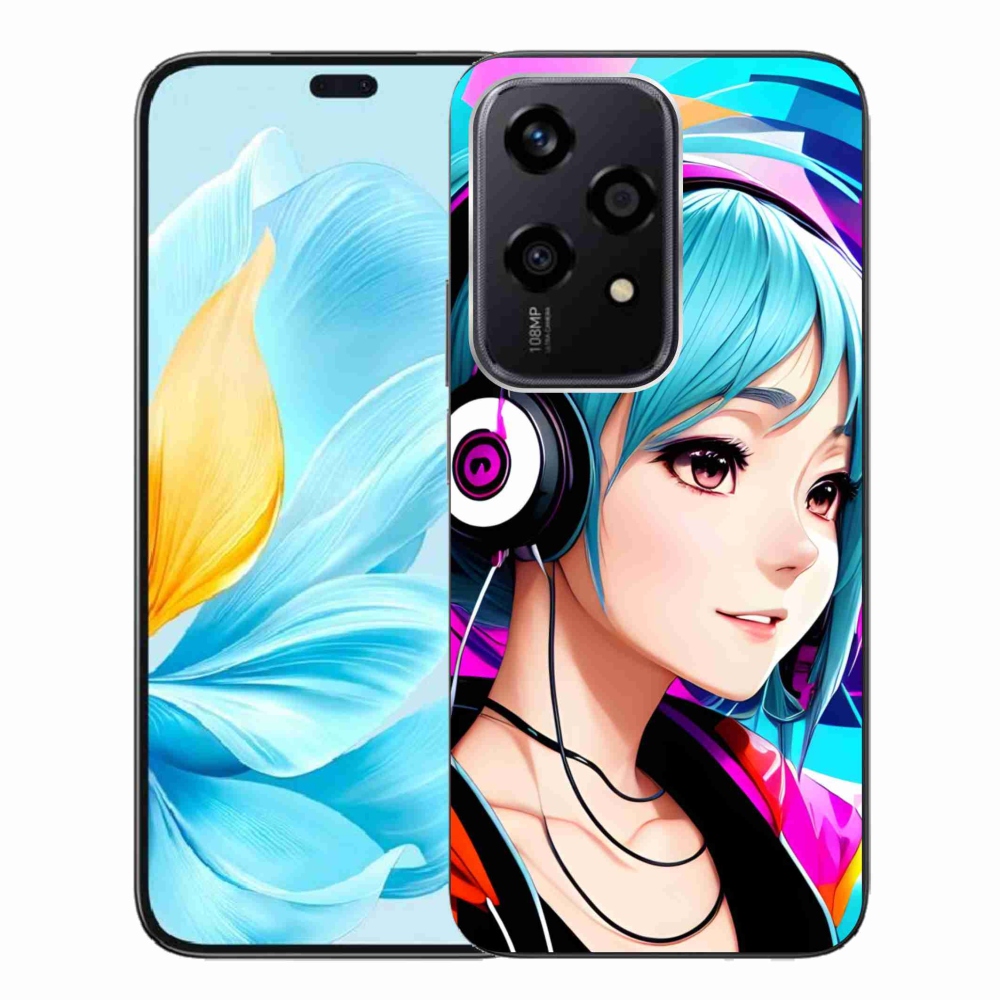 Gelový kryt mmCase na Honor 200 Lite 5G - dívka se sluchátky