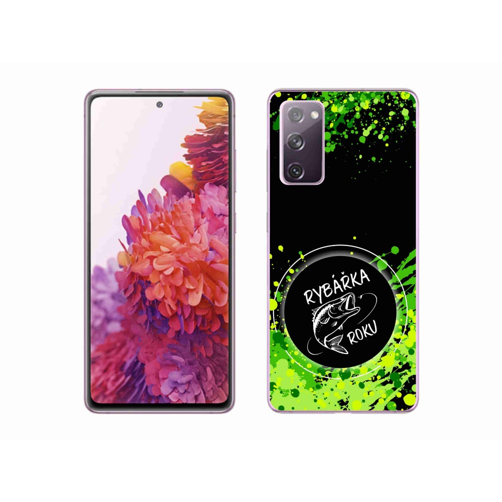 Gelový kryt mmCase na Samsung Galaxy S20 FE - rybářka roku černé pozadí