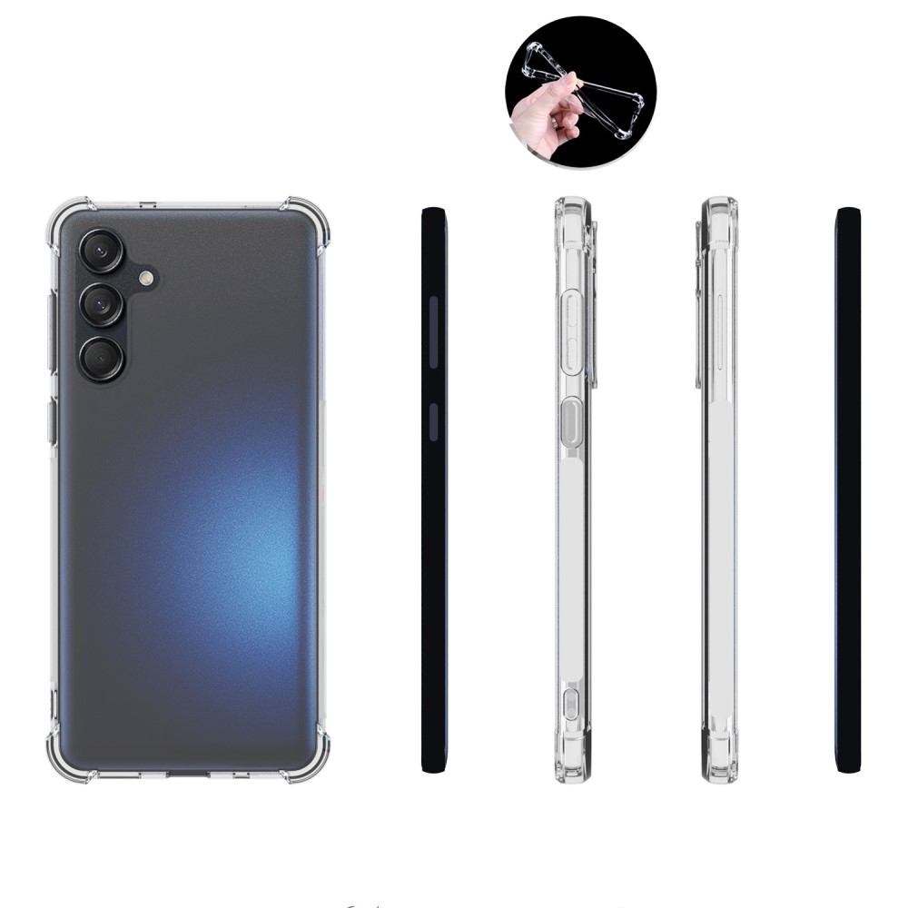 Průhledný gelový obal s vyztuženými rohy na Samsung Galaxy M55 5G