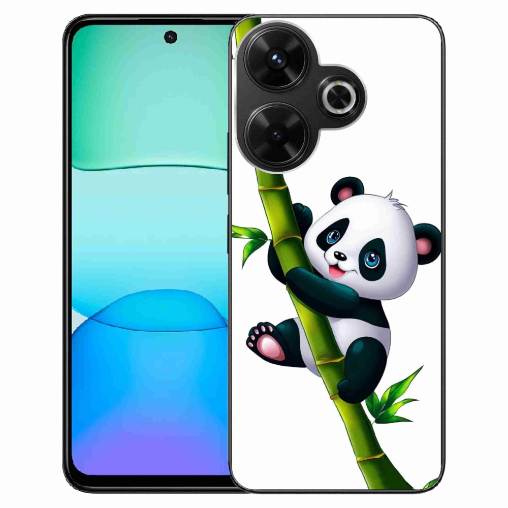 Gelový kryt mmCase na Xiaomi Redmi 13 4G/Poco M6 4G - panda na bambusu