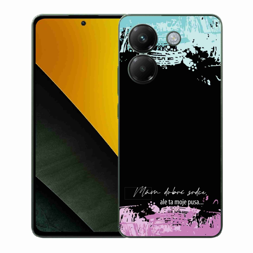 Gelový kryt mmCase na Xiaomi Poco M7 Pro 5G - vtipný text 3 černé pozadí