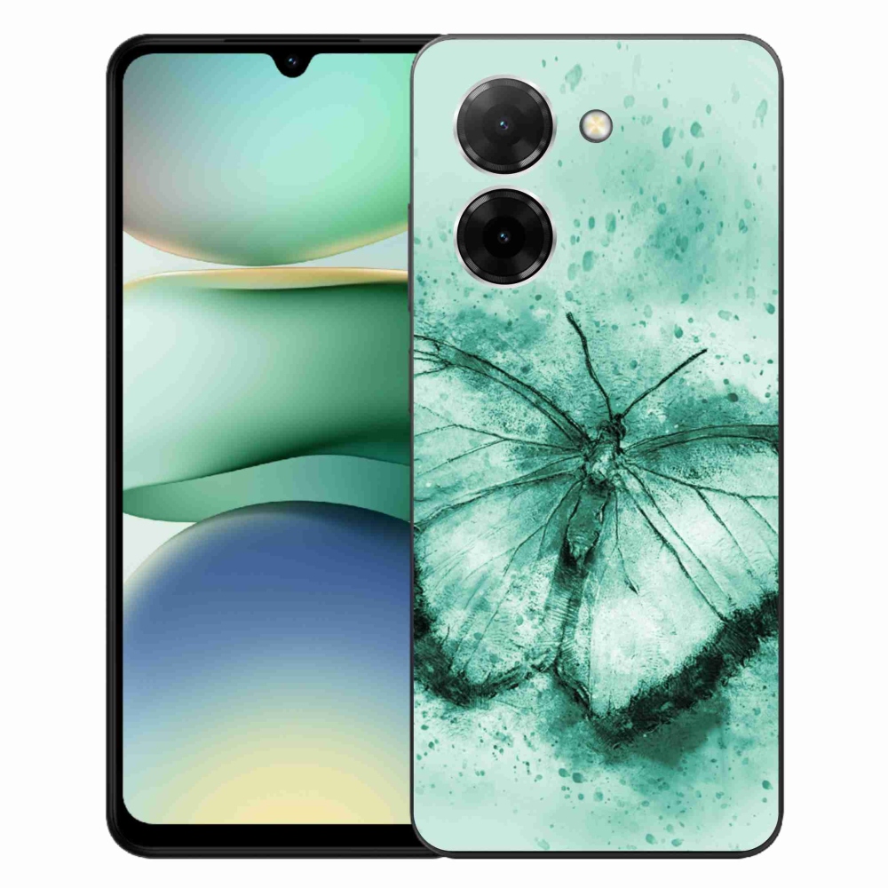 Gelový kryt mmCase na Xiaomi Redmi A5 (171.7x77.8x8.3mm) - zelený motýl