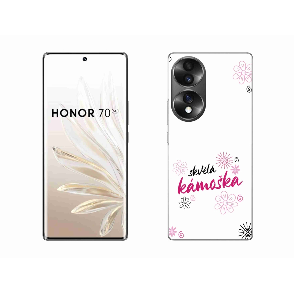 Gelový kryt mmCase na Honor 70 - skvělá kámoška bílé pozadí