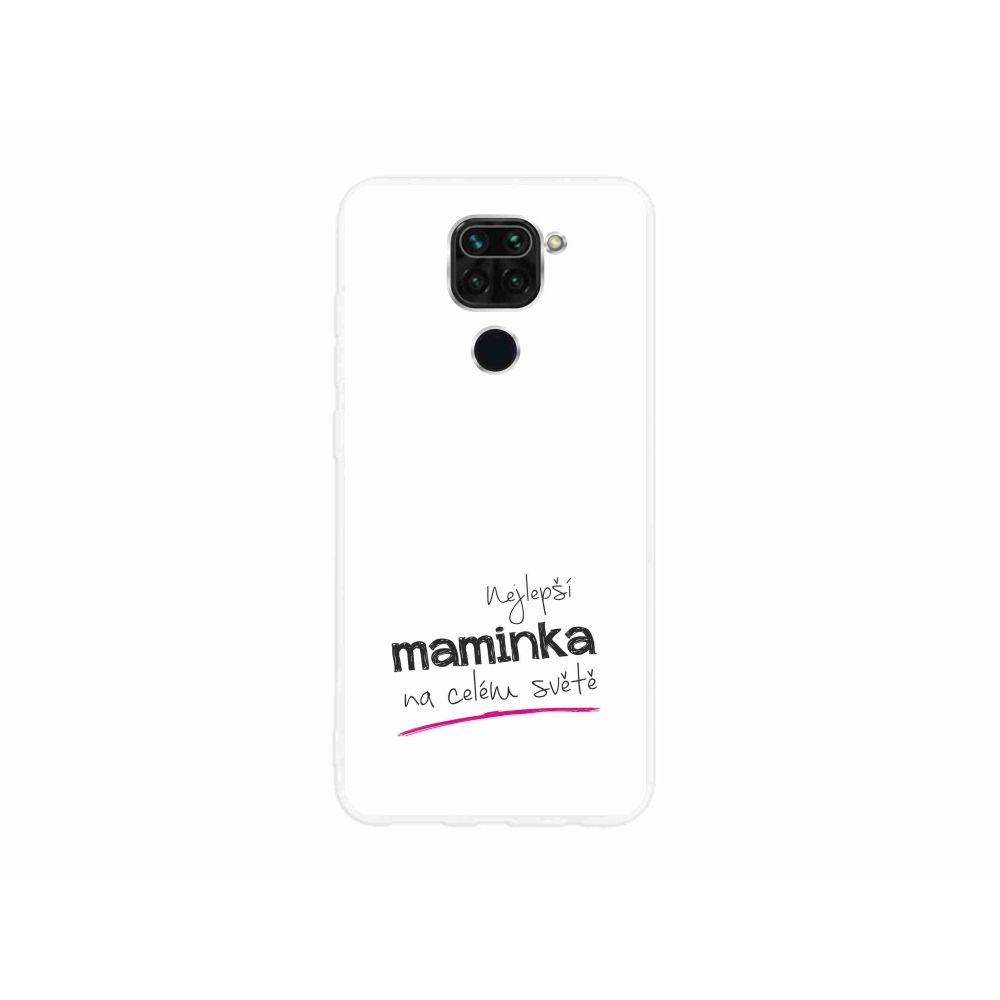 Gelový kryt mmCase na Xiaomi Redmi Note 9 - nejlepší maminka 4 bílé pozadí