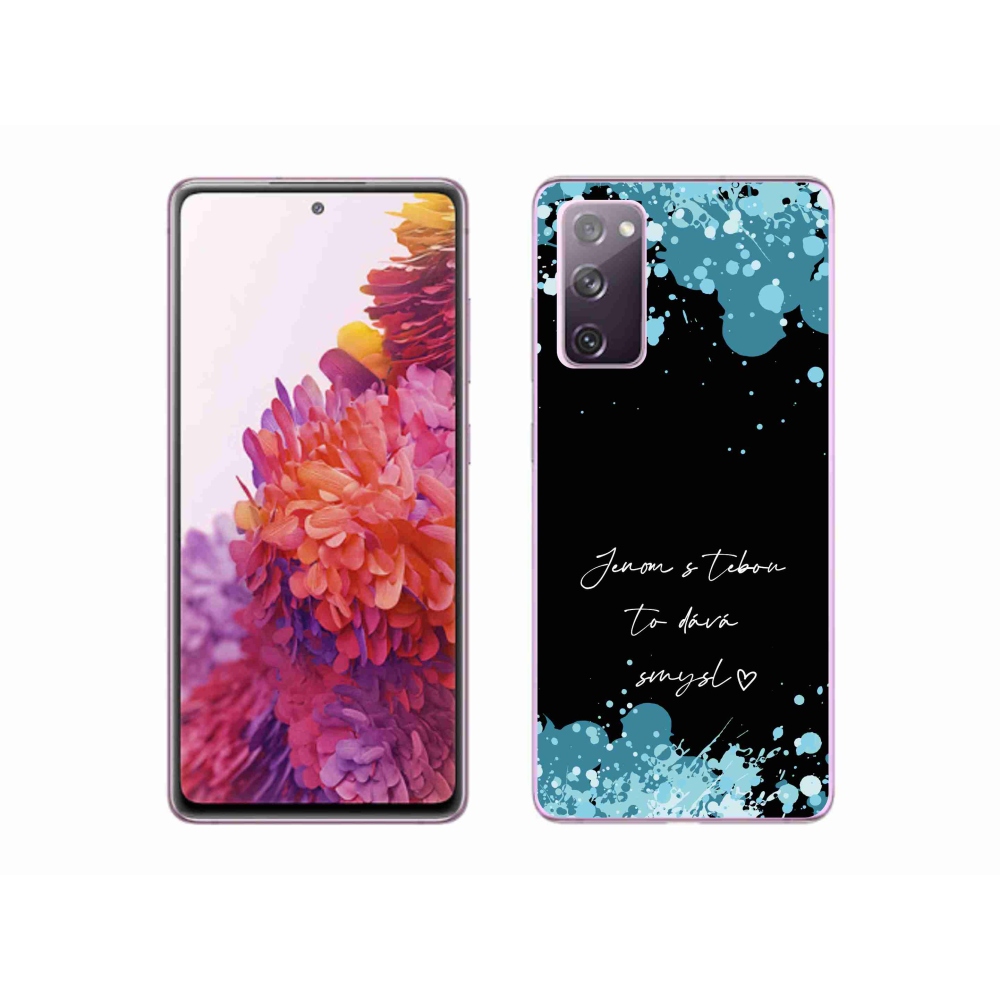 Gelový kryt mmCase na Samsung Galaxy S20 FE - zamilovaný text černé pozadí