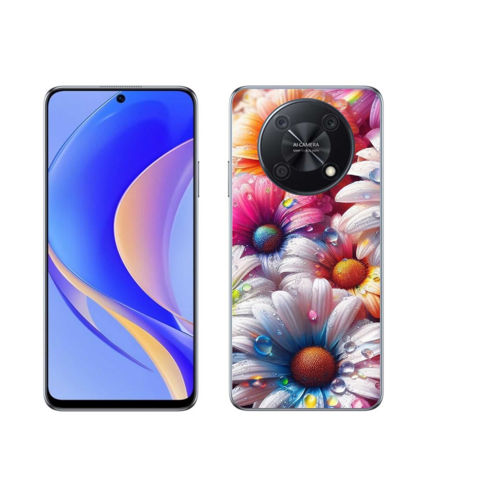 Gelový kryt mmCase na Huawei Nova Y90 - barevné kopretiny