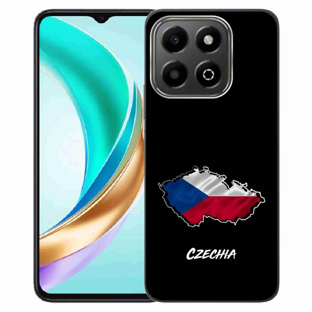 Gelový kryt mmCase na Honor X6b - Czechia černé pozadí