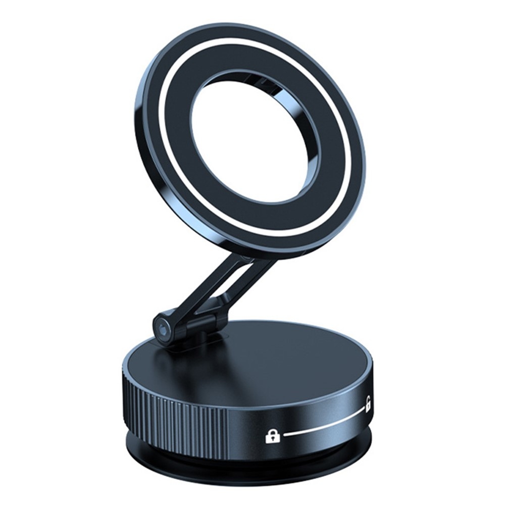 K11 skládací magnetický držák na mobil s vakuovou přísavkou - černý