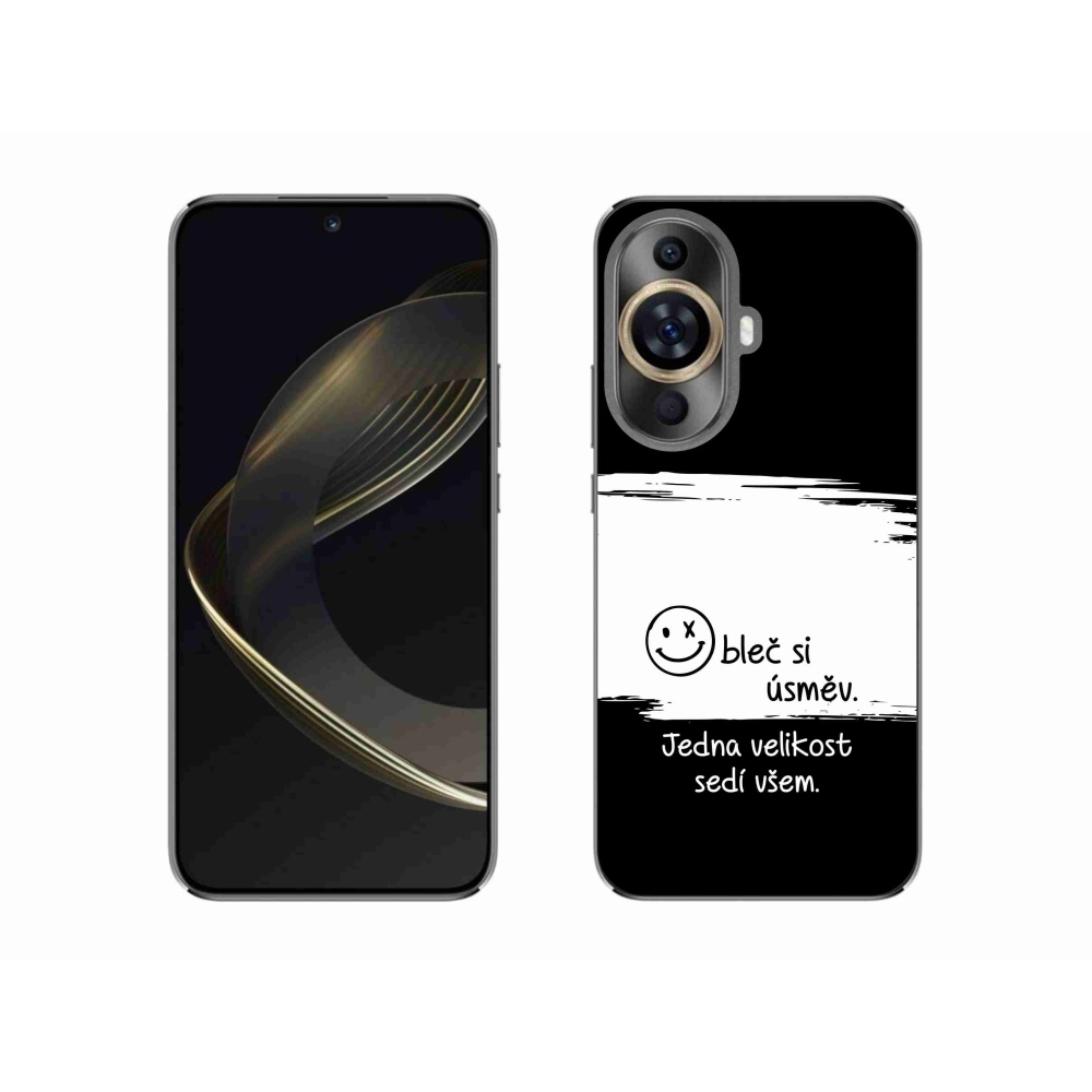 Gelový kryt mmCase na Huawei Nova 11 - vtipný text 8 bíločerné pozadí