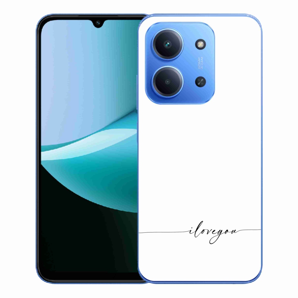Gelový kryt mmCase na Xiaomi Redmi 15C 4G/5G (173mm) - I love you bílé pozadí