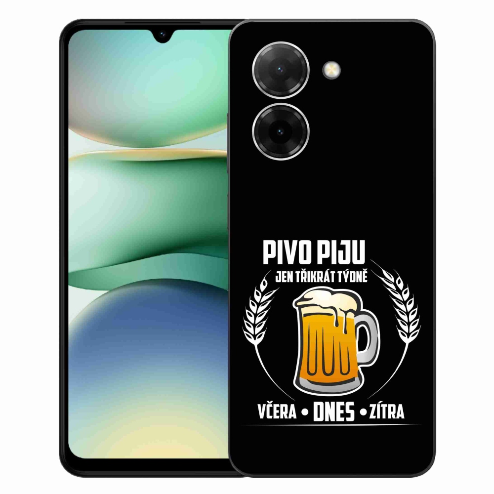 Gelový kryt mmCase na Xiaomi Redmi A5 (171.7x77.8x8.3mm) - pivní motiv černé pozadí