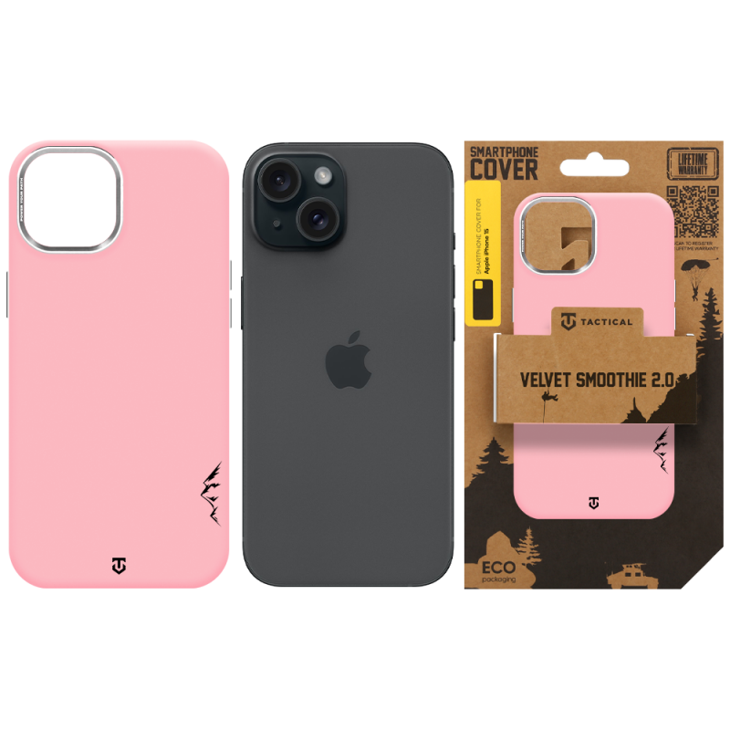 Tactical MagForce Velvet Smoothie 2.0 Kryt pro Apple iPhone 15 Pink Panther