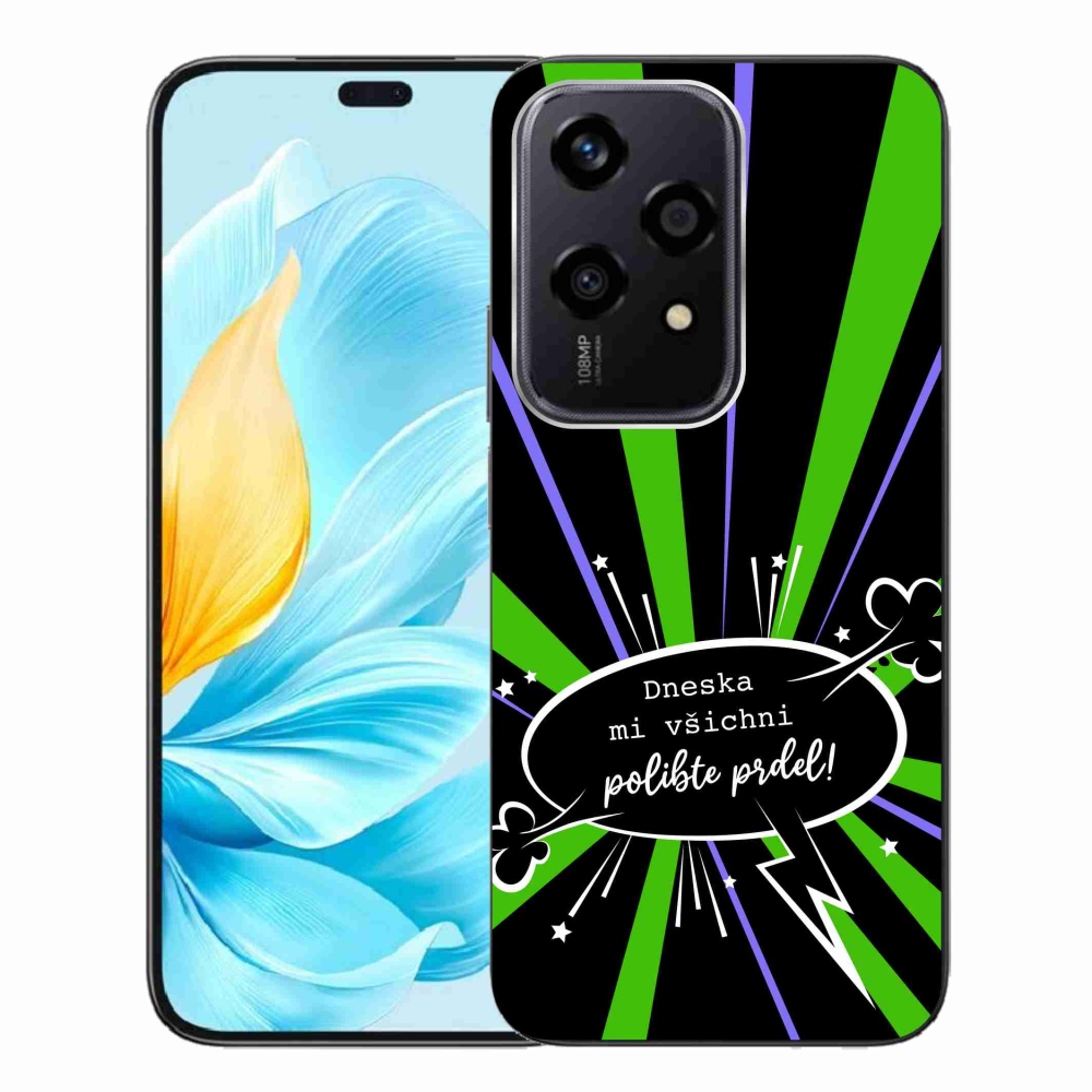 Gelový kryt mmCase na Honor 200 Lite 5G - vtipný text 15 černé pozadí