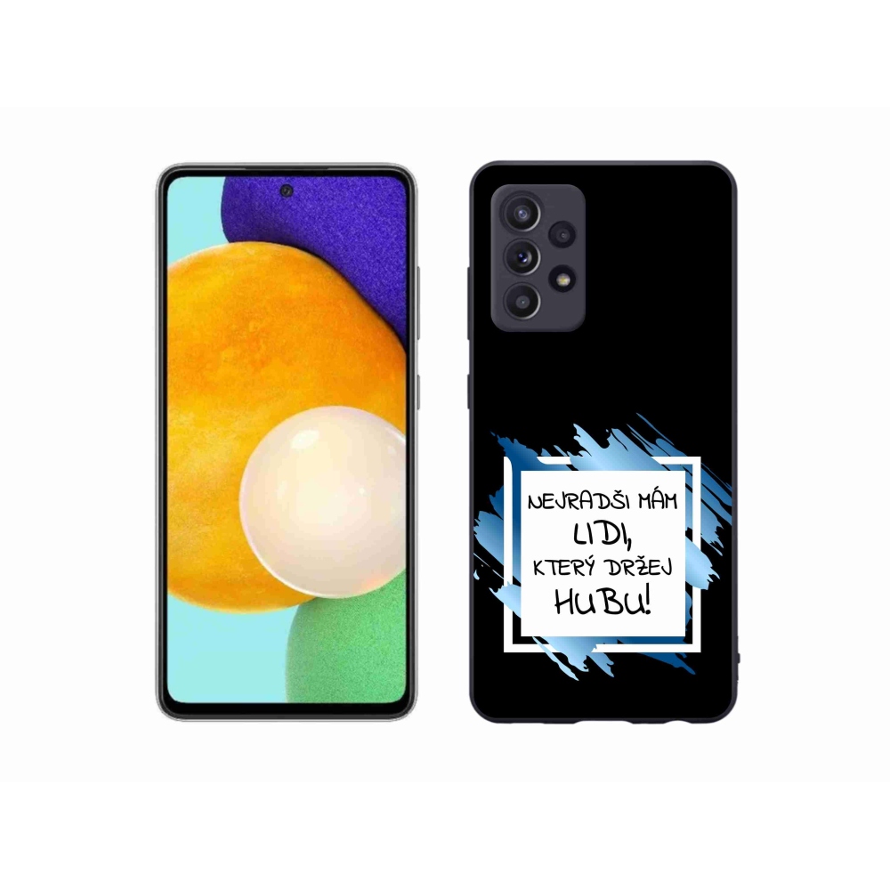 Gelový kryt mmCase na Samsung Galaxy A52s 5G - vtipný text 7 bíločerné pozadí