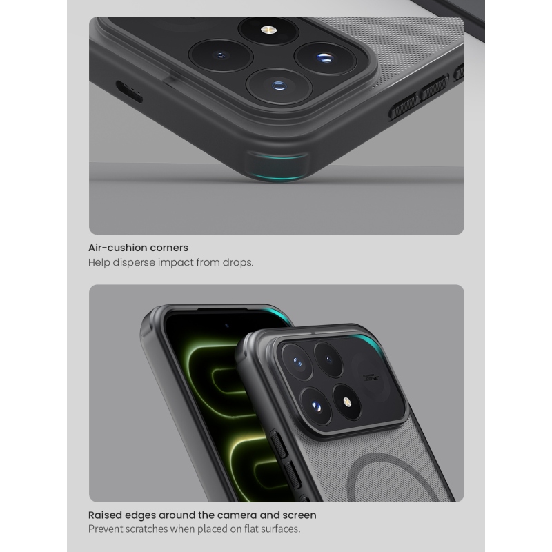 Nillkin Super Frosted PRO Magnetic Zadní Kryt pro Poco F9 Pro Black