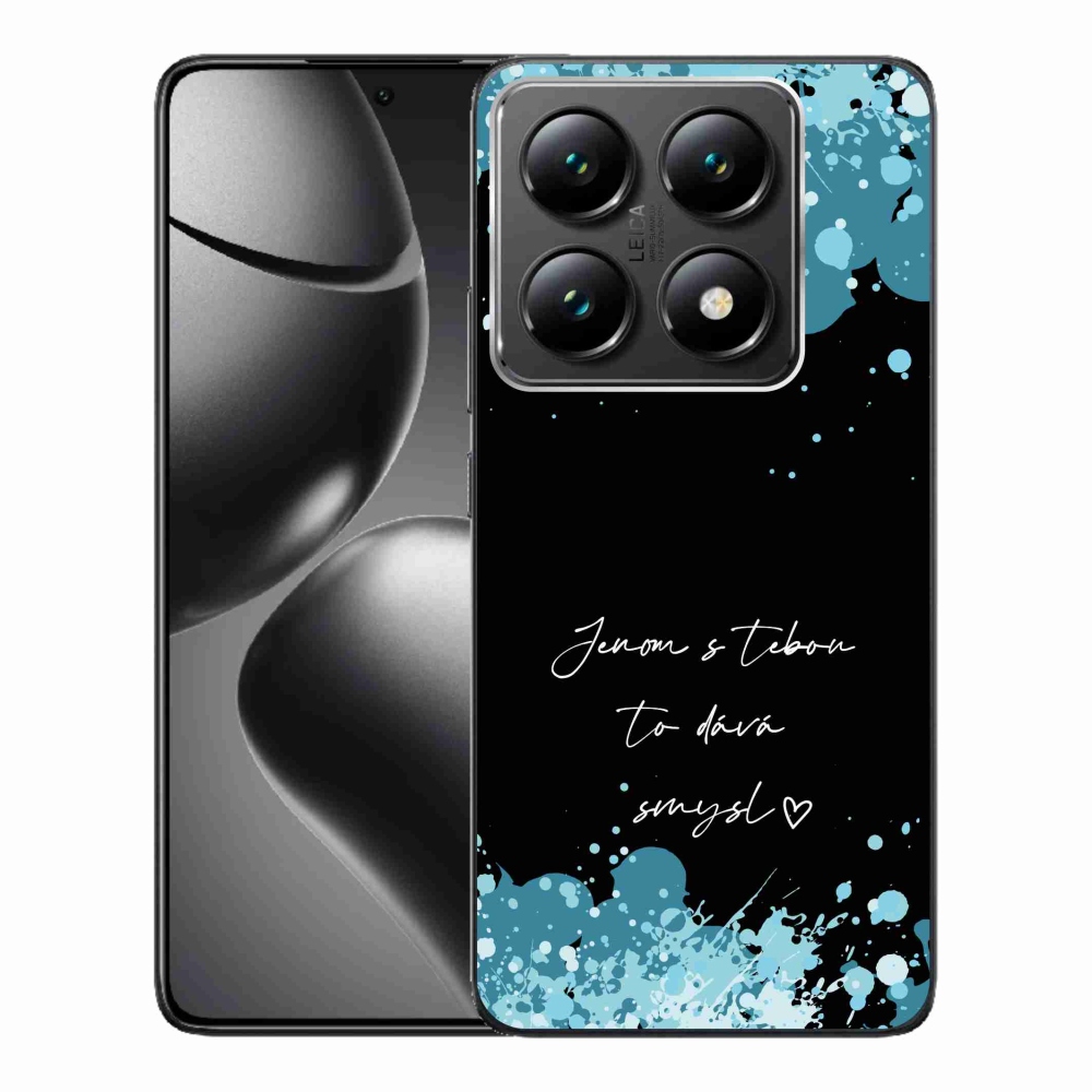 Gelový kryt mmCase na Xiaomi 14T Pro - zamilovaný text černé pozadí