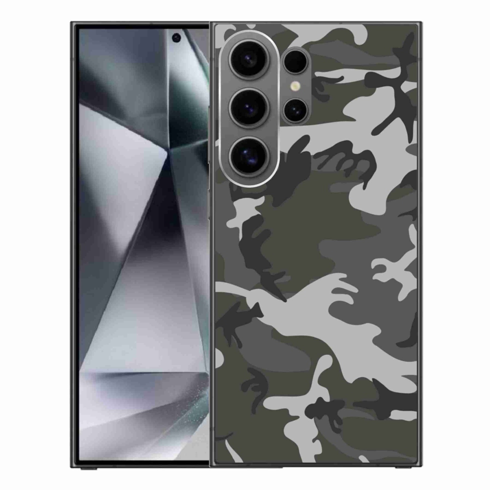 Gelový kryt mmCase na Samsung Galaxy S24 Ultra - maskáčový vzor