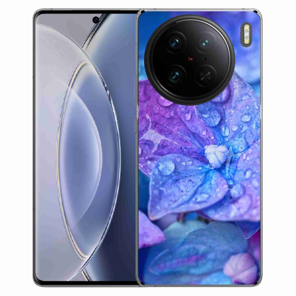 Gelový kryt mmCase na Vivo X90 Pro - fialový květ