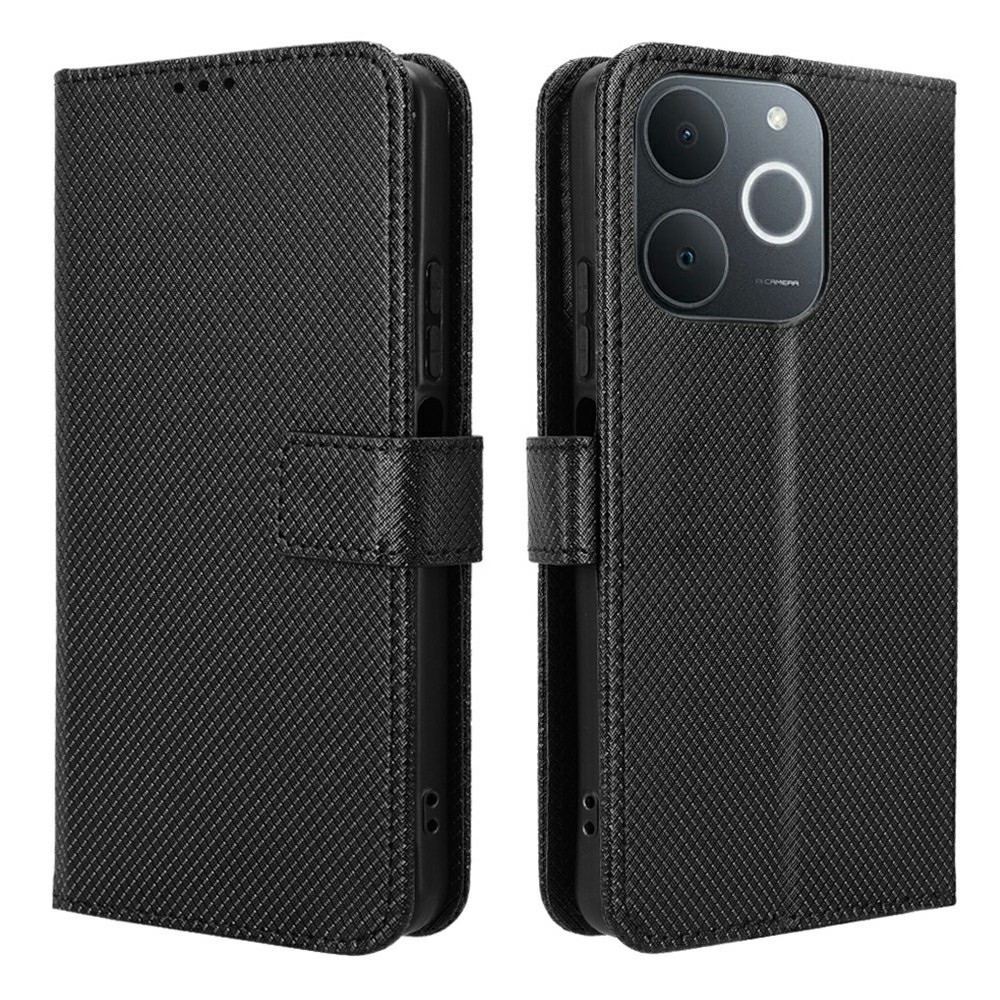 Diamond knížkové pouzdro na Realme Note 70T - černé