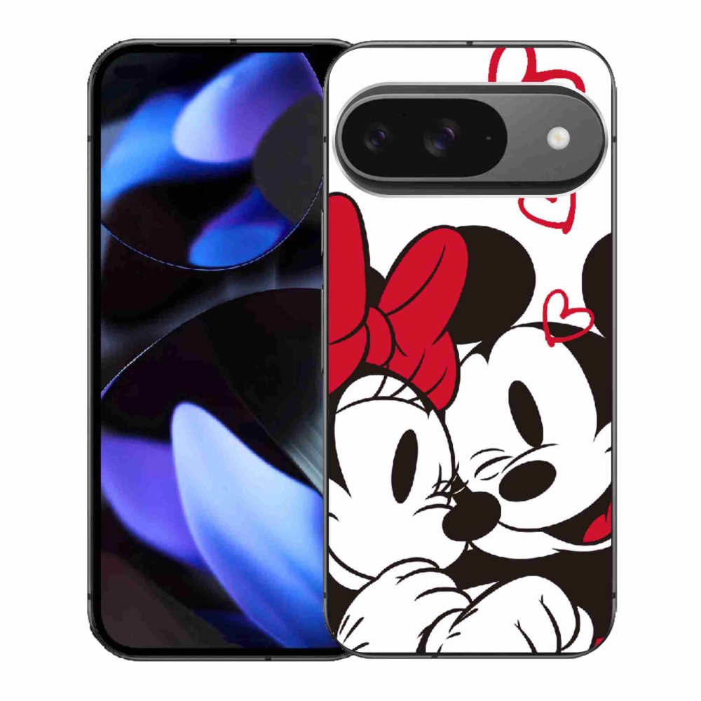 Gelový kryt mmCase na Google Pixel 9/9 Pro - minnie a mickey