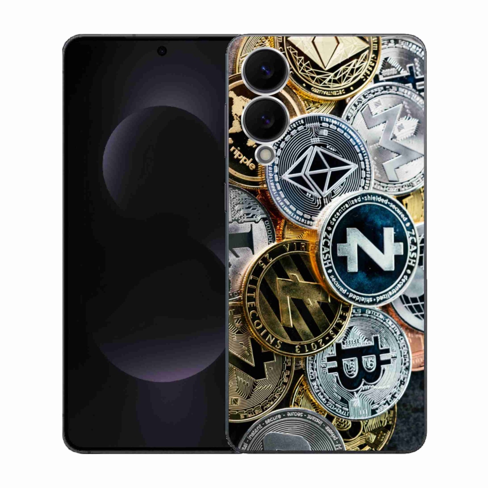 Gelový kryt mmCase na Samsung Galaxy S25 Edge - kryptoměny