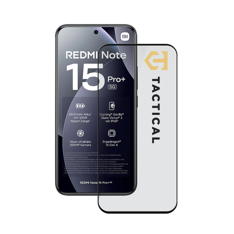 Tactical Glass Shield 5D sklo pro Xiaomi Redmi Note 15 Pro+ Black