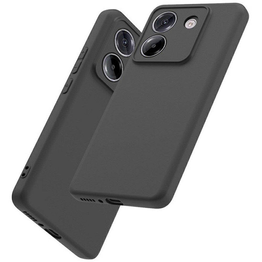 Matný gelový obal na Xiaomi Poco M7 Pro 5G - černý