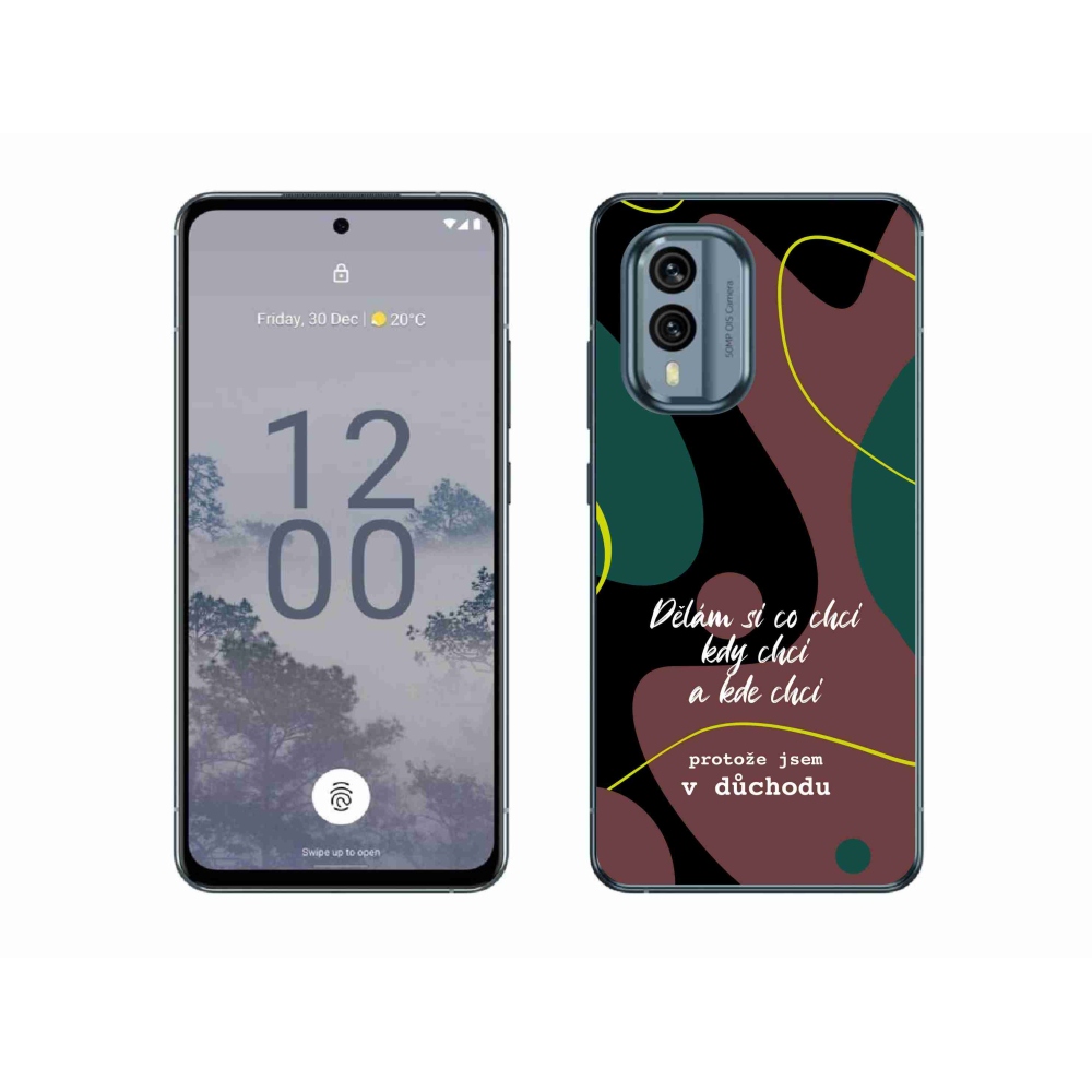 Gelový kryt mmCase na Nokia X30 5G - vtipný text 10 černé pozadí