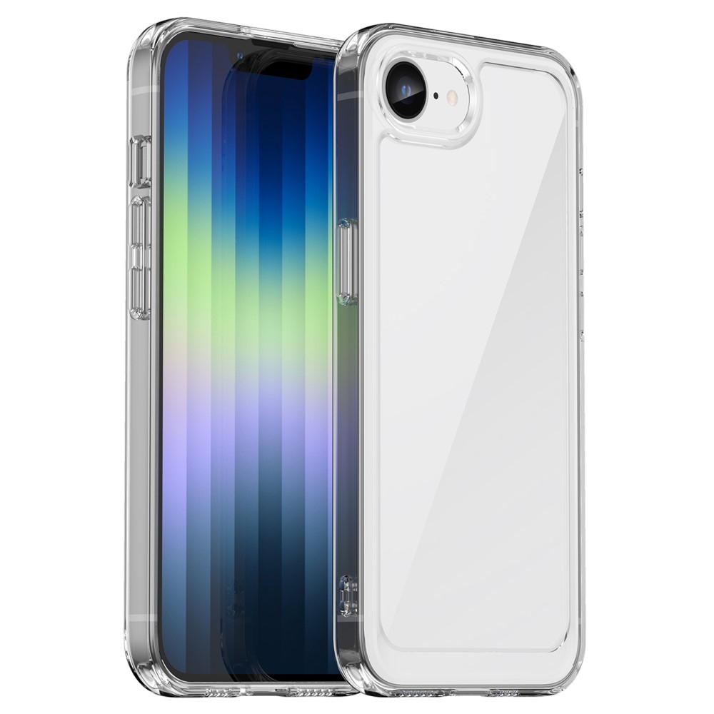 Gelový obal s pevnými zády na iPhone 16e - průhledný