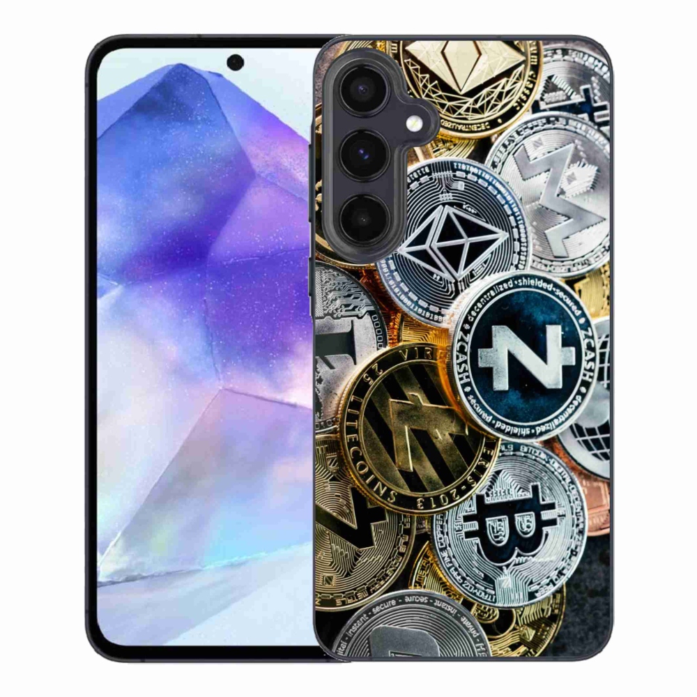 Gelový kryt mmCase na Samsung Galaxy A55 5G - kryptoměny