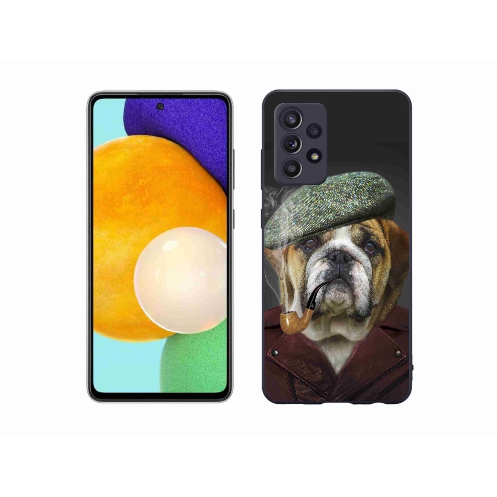 Gelový kryt mmCase na Samsung Galaxy A52/A52 5G - pes s fajfkou